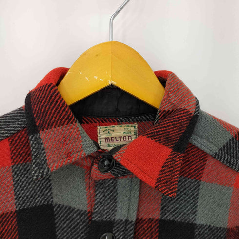 メルトン melton 60S WOOL ウールバッファローチェックシャツ メンズ FREE